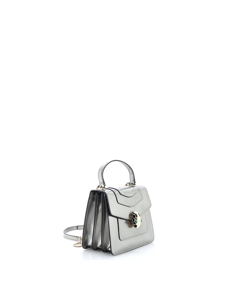 Pre-Owned Bvlgari Small Serpenti Forever Top Handle Bag Patent