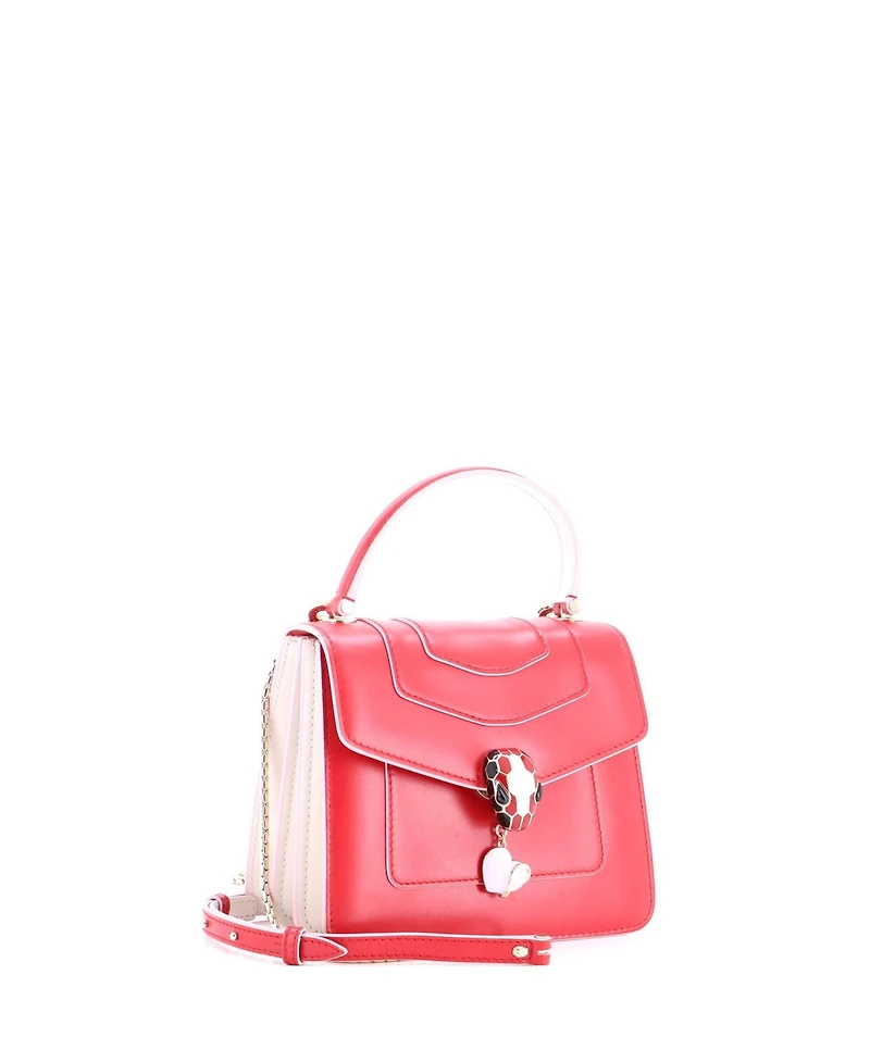 Pre-Owned Bvlgari Small Serpenti Forever Dangle Top Handle Bag Leather