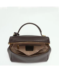 Susu Avery Pebble Leather Camera Bag Structured Crossbody Purse with Wide Strap