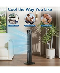 Cowsar 36'' Bladeless Tower Fan with Remote, Quiet Cooling