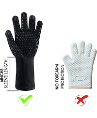 Cowin Bbq Gloves Heat Resistant Cooking for Barbecue Grilling Oven Baking Camping