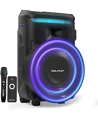 Dolphin KnightWave 1800 Bluetooth Speaker System with Led Lights and Microphone Portable Dj Party Speaker