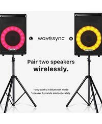 Dolphin Bluetooth Karaoke Party Speaker System with Dynamic Spin Led Lights and Microphone