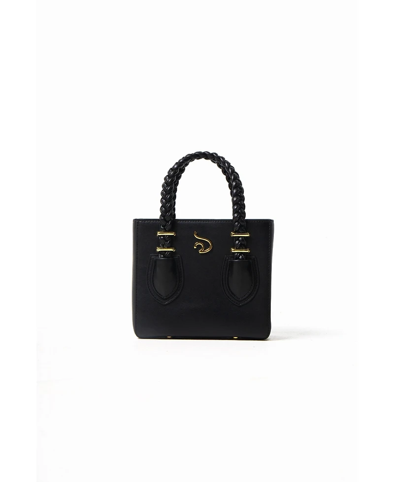 Mesan Women's Boxy Tote with Gold Hardware