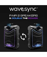 Dolphin Audio Bluetooth Karaoke Loudspeaker System with Dynamic Spin Led Lights and Microphone Dj Party Speaker