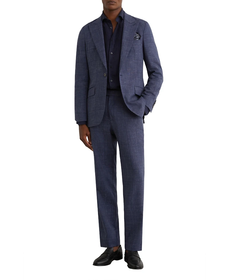 Reiss Men's Penso Wool-Blend Check Single-Breasted Classic-Fit Suit Blazer