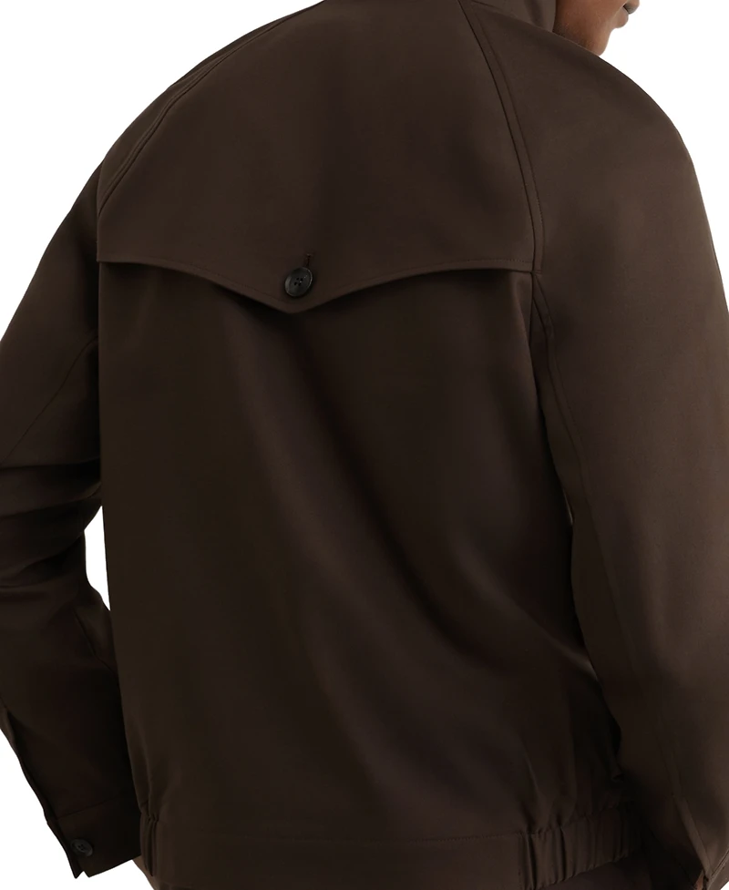 Reiss Men's Romano Cotton-Blend Harrington Jacket