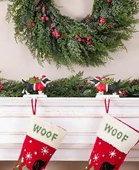Glitzhome Dachshund Stocking Holders, Set of 2