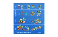 Contixo 110-Piece Light-Up 3D Magnetic Marble Run Tiles Stem Building Set with Glow Marbles for Kids Ages 3+