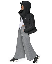 Dkny Women's Short Toggle Stand Collar Puffer Coat