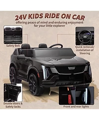 homfan 24V Licensed luxury 2-Seater Ride-On Car, Parent Remote Control, 4-Wheel Suspension, Smooth Start, Led Lights, wireless connection Music