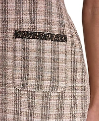 Karl Lagerfeld Paris Women's Crewneck Midi Dress
