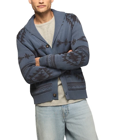 Lucky Brand Men's Southwestern Shawl Collar Cardigan Sweater