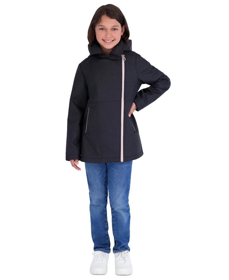 Michael Kors Girls' 5-16 Asymetric Zip Long-Sleeve Softshell Jacket