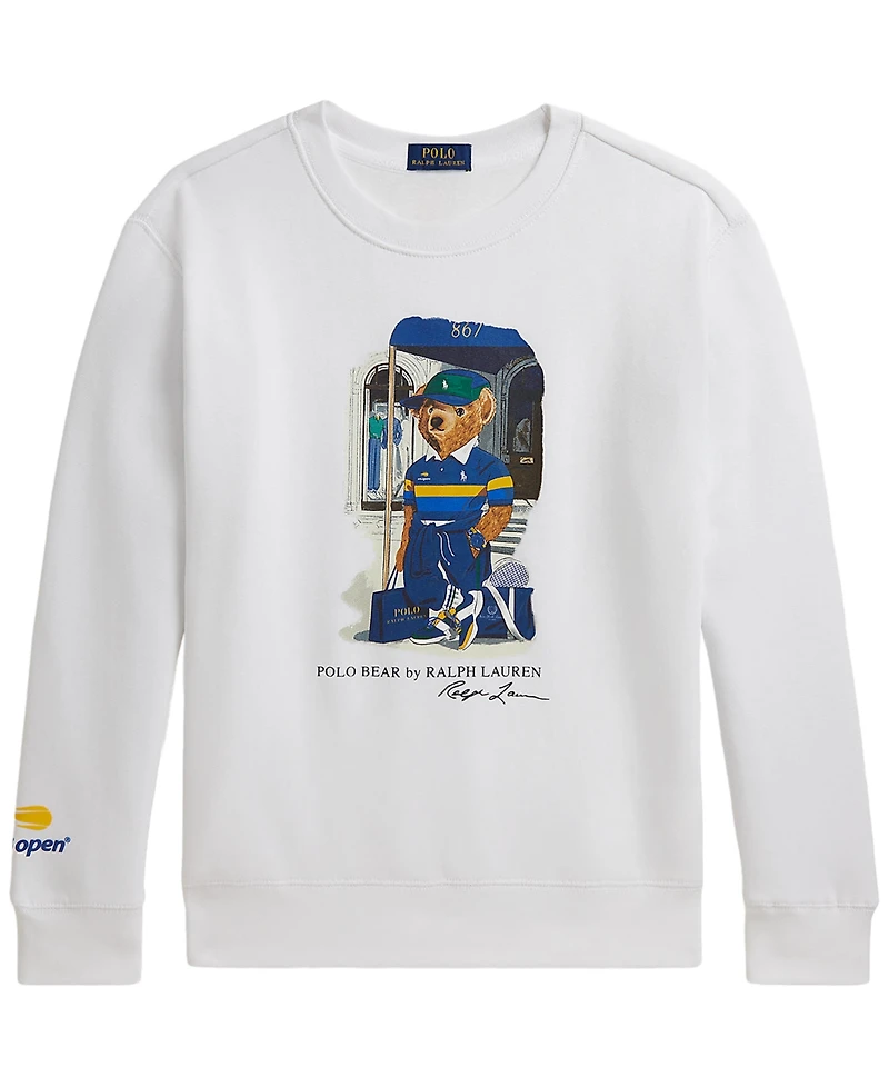 Polo Ralph Lauren Boys' 8-20 Us Open Bear Long-Sleeve Sweatshirt