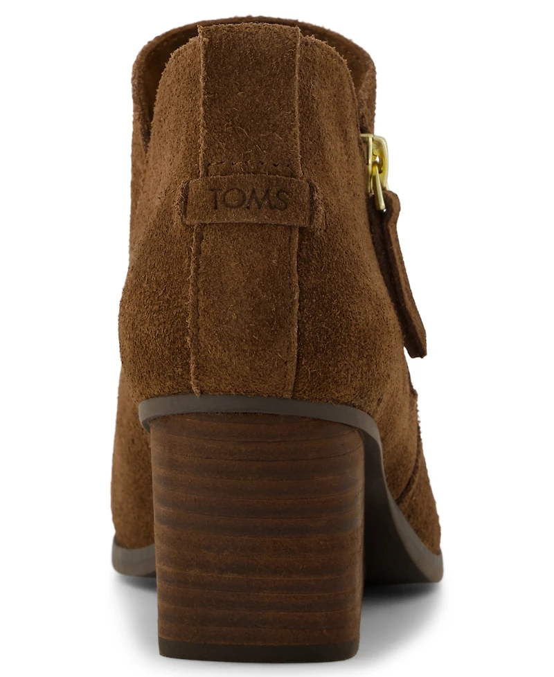 Toms Women's Goldie Zipper Wedge Booties