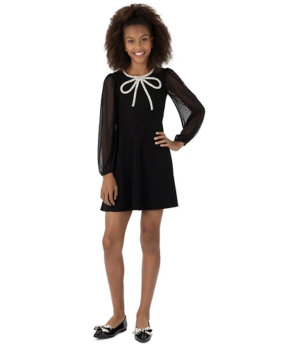 Speechless Girls' 7-16 Knee Length Long-Sleeve Dress