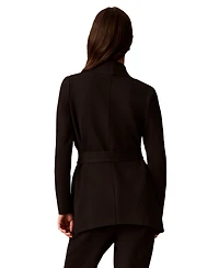 Calvin Klein Women's Collared Neck Belted Jacket