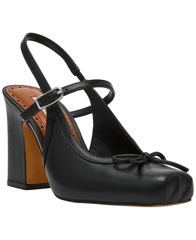 Steve Madden Women's Elanie Slingback Block Heel Ballet Pumps