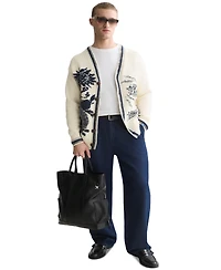 Scotch & Soda Men's Cotton-Blend Dropped Shoulder Cardigan