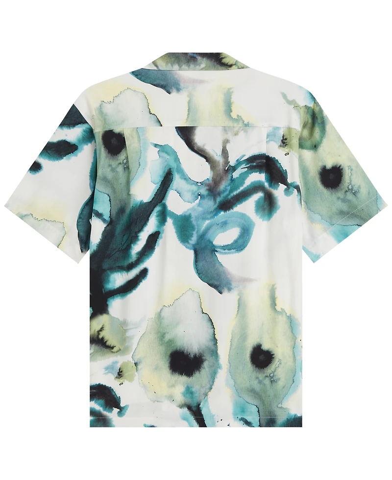 Scotch & Soda Men's Viscose Printed Short-Sleeve Regular-Fit Shirt