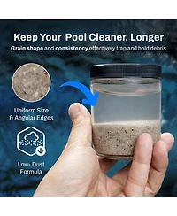 OptiFlow 50Lb Premium Pool Filtration Angular Sand with Pure Silica Formula, 2 Pack