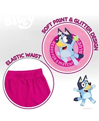 Bluey Toddler Girls' (2T - 4T) Athletic 2-Piece T-Shirt and Shorts Set
