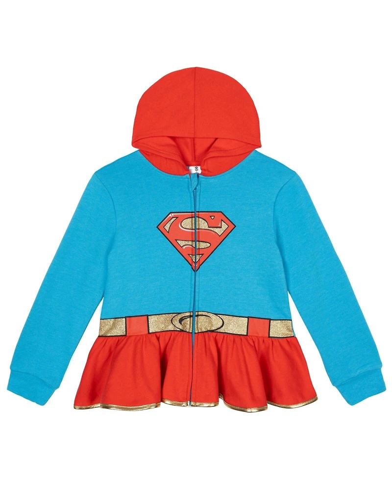 Justice League Toddler Girls Wonder Woman Zip Up Costume Hoodie to
