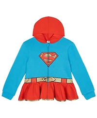 Justice League Toddler Girls Wonder Woman Zip Up Costume Hoodie to