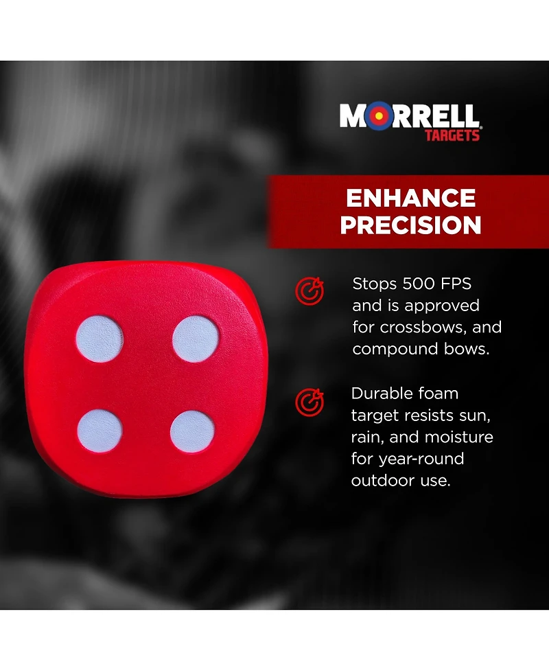 Morrell Targets High Roller Foam 6 Sided 21 Combo Archery Target, 13x13x13"