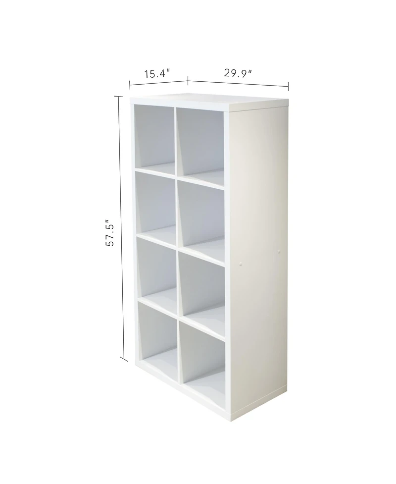 Flynama Smart 8-Cube Open Back Freestanding Storage Bookcase
