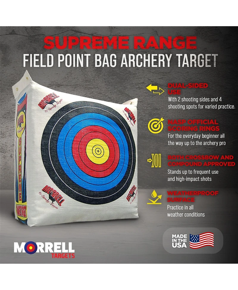 Morrell Targets Weatherproof Supreme Range Nasp Adult Field Point Archery Bag Target