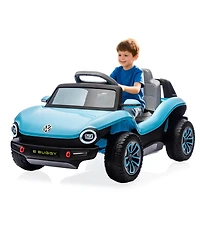 homfan Licensed 12V Volkswagen Beetle Ride On Car, Remote Control, Led Lights, Music, Usb, Horn, 1 Seater, 4-Wheeler, 66lbs Capacity