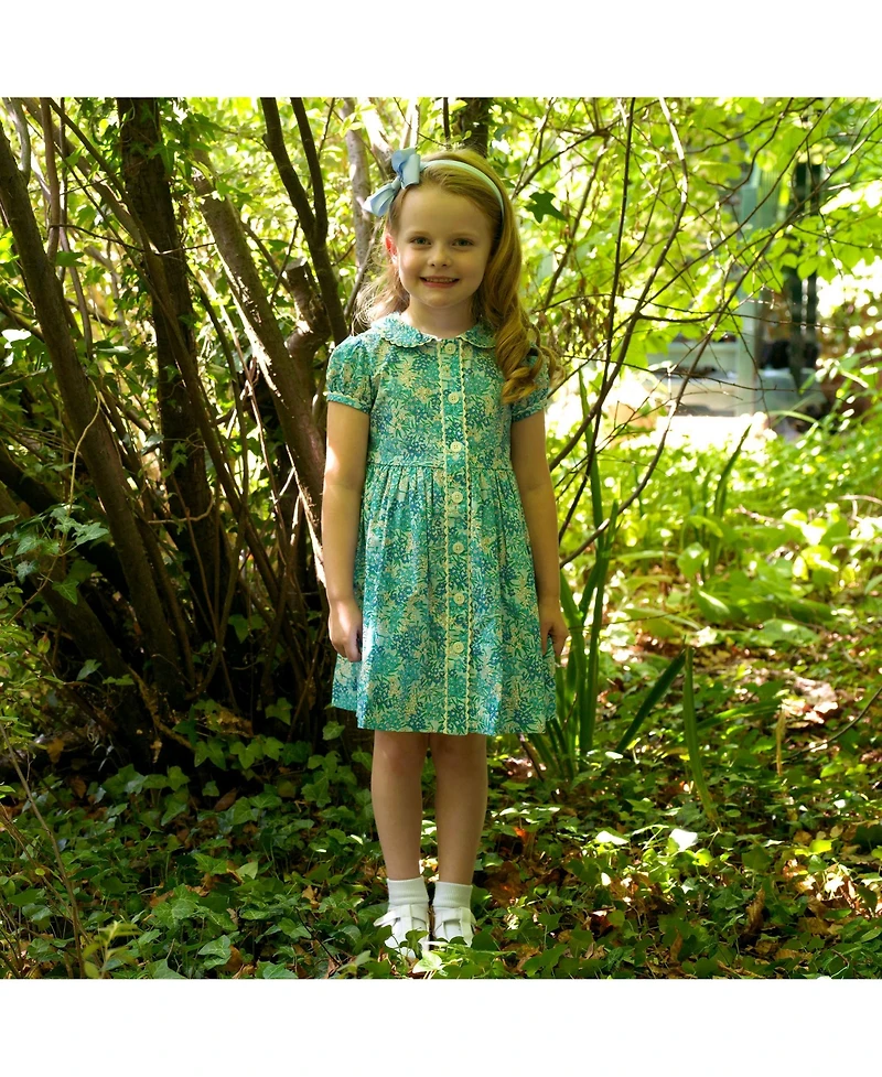 Rachel Riley Girls' 2-10 Floral Button-front Dress