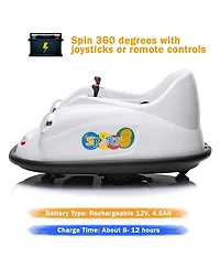 homfan 12V Electric Ride-On Bumper Car for Kids