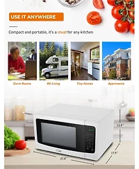 1.6 Cu. Ft. Counter Top Microwave,White