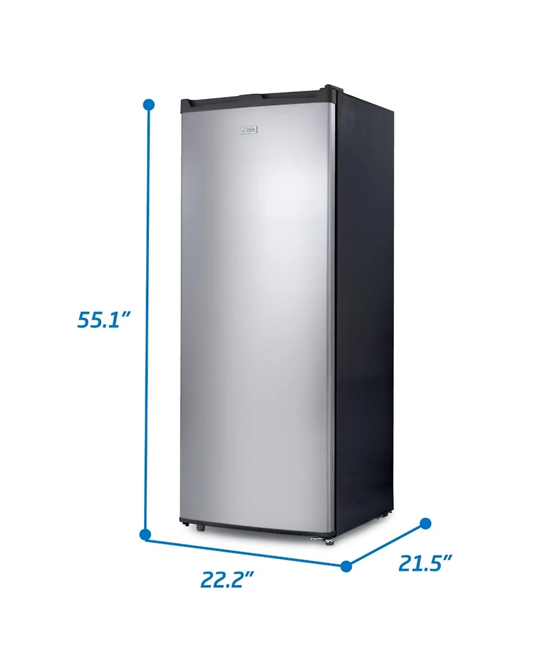 6.0 Cu.Ft. Upright Freezer - Black Cabinet, Vcm Door