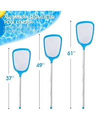 Xdovet Hot Tub Skimmer Net Aluminum Pole Fine Mesh Leaf Debris Pool