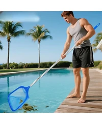 Xdovet Pool Skimmer Net Telescopic Pole Fine Mesh Aluminum Handle