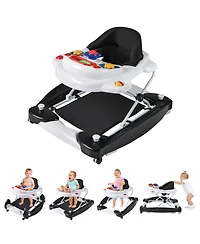 Slickblue Toddler Baby Walker 6-in-1 Foldable Design with Adjustable Height Support