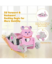 Slickblue Toddler 4-in-1 Play Set with Rocking Horse, Slide and Activity Features for Kids