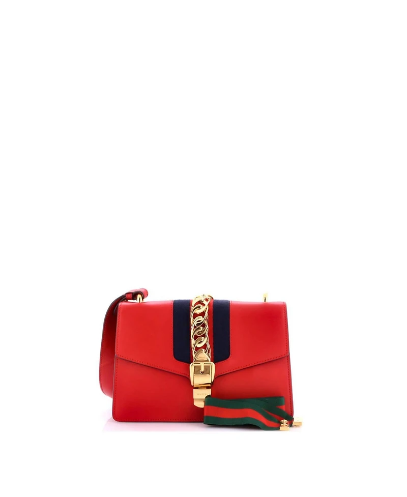 Pre-Owned Gucci Small Sylvie Shoulder Bag Leather