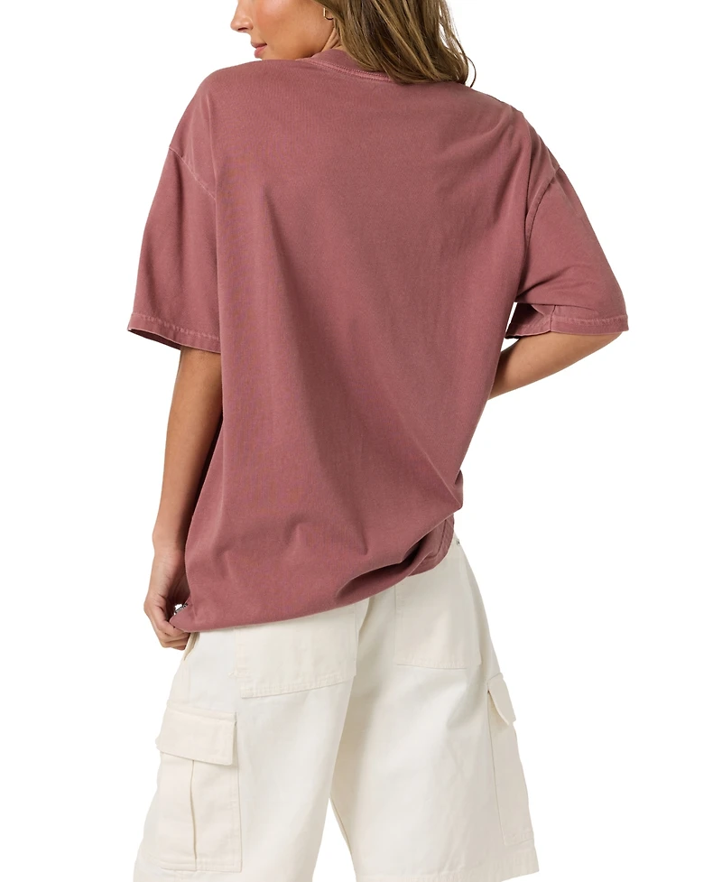O'Neill Women's Garment-Dyed Graphic Oversized T-Shirt