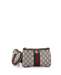 Pre-Owned Gucci Ophidia Heart Utility Double Belt Bag Gg Coated Canvas
