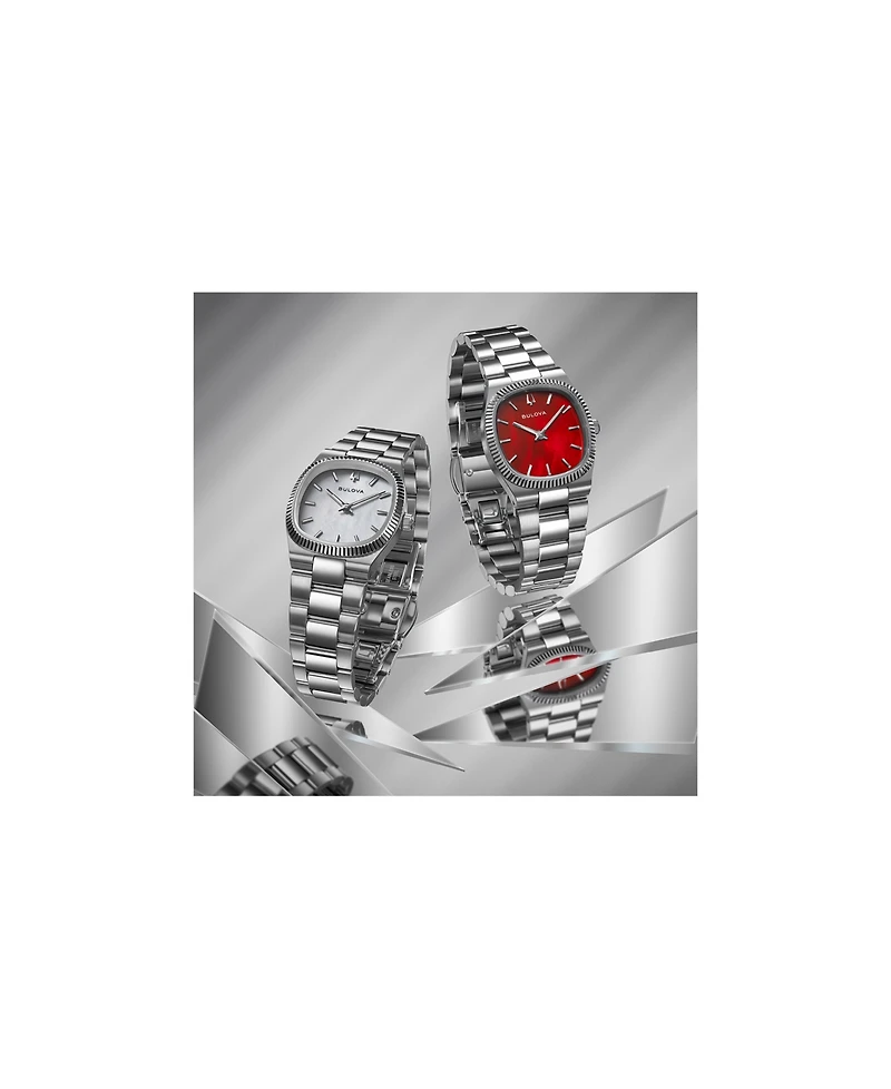 Bulova Women's Classic Super Seville Silver-Tone Stainless Steel Bracelet Watch 37.5mm