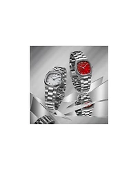 Bulova Women's Classic Super Seville Silver-Tone Stainless Steel Bracelet Watch 37.5mm