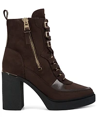 Dkny Women's Toia Lace-Up Platform Booties