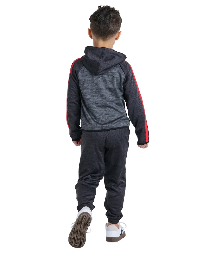 adidas Boys' 2T-7 Long-Sleeve Jacket and Jogger, 2-Piece Set