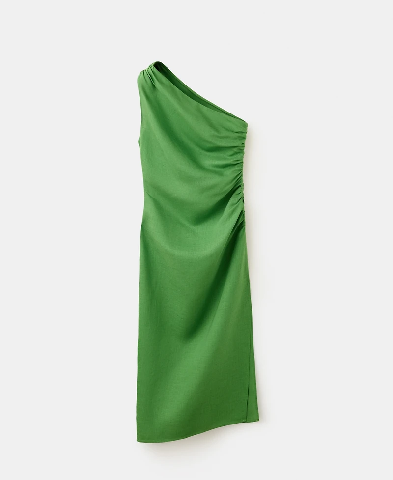 Mango Women's Asymmetrical Pleated Dress