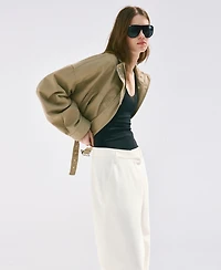 Mango Women's Asymmetrical Cotton Pants